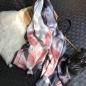 Preview: Scarf 100% Silk Georgette Rose Pink Grey Black White